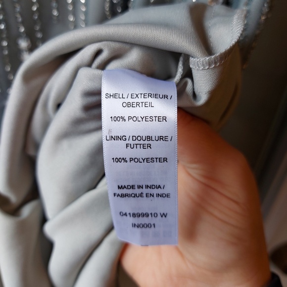 Adrianna Papell Beaded Gray  Sleeveless Dress Size 20W - Picture 5 of 5